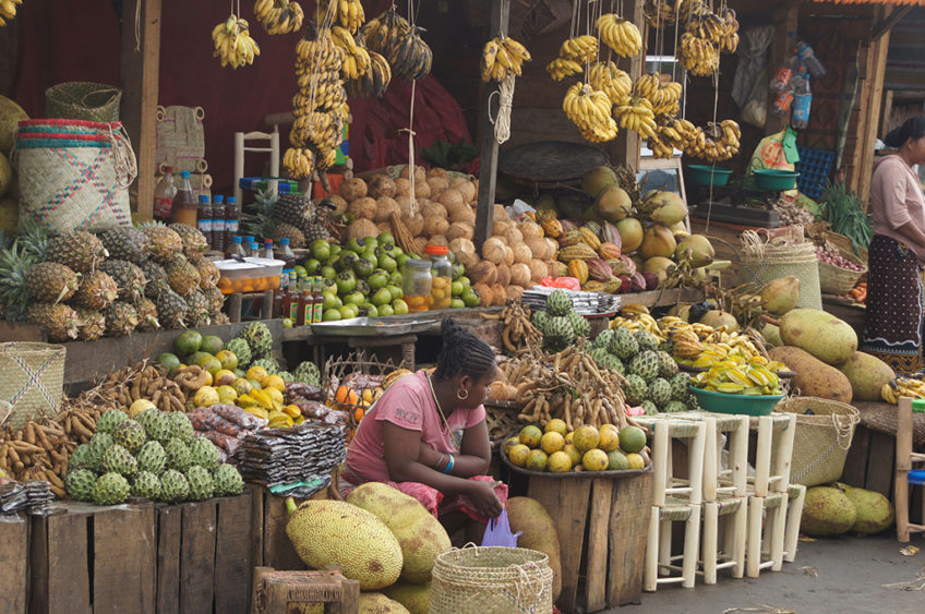 Resa till Madagaskar Andasibe Akanin'ny Nofy marknad