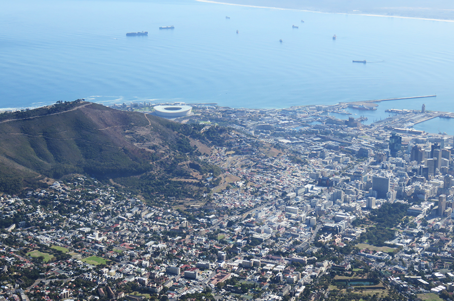 Kapstaden, utsikt från Taffelberget.